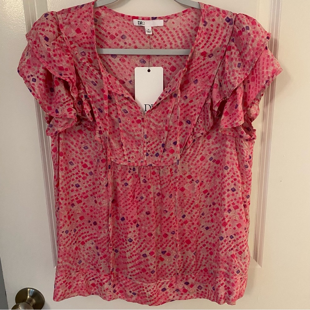 DR2 Women's Vibrant Pink and Purple Blouse